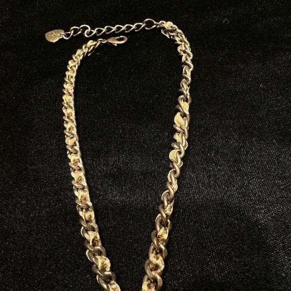 Betsey Johnson HUGE Leopard Panther Cat Head Bronze Crystal Necklace - Picture 8 of 8